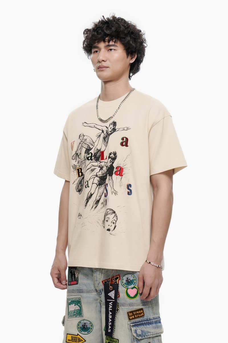 Pursuit Beige Tee - Valabasas