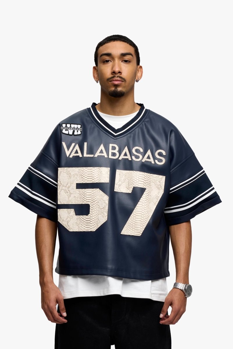 Raid Navy Cropped Jersey