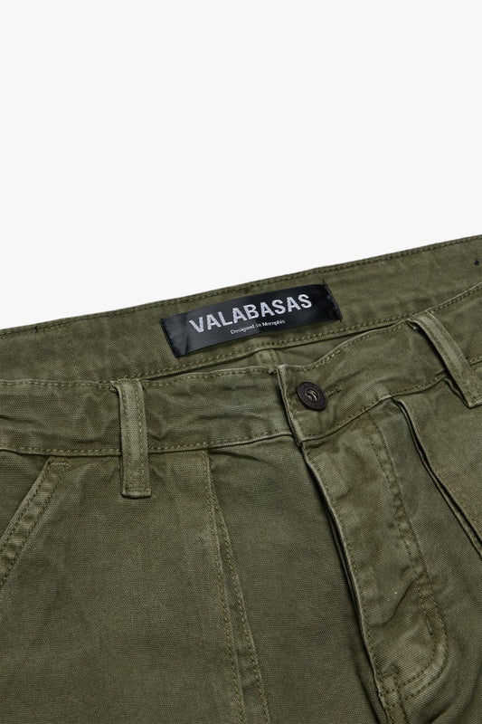 "RAM" BAGGY DENIM JEAN SAGE GREEN - Valabasas
