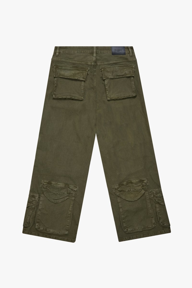 "RAM" BAGGY DENIM JEAN SAGE GREEN - Valabasas