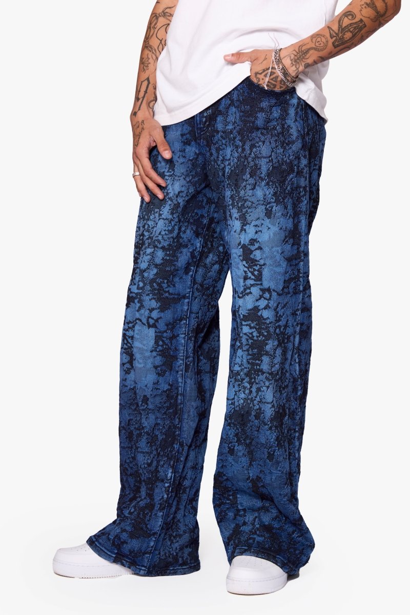 "RANGER" BAGGY DENIM JEAN VINTAGE BLUE DYEING - Valabasas