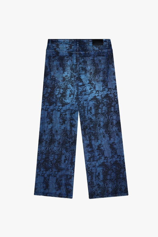"RANGER" BAGGY DENIM JEAN VINTAGE BLUE DYEING - Valabasas