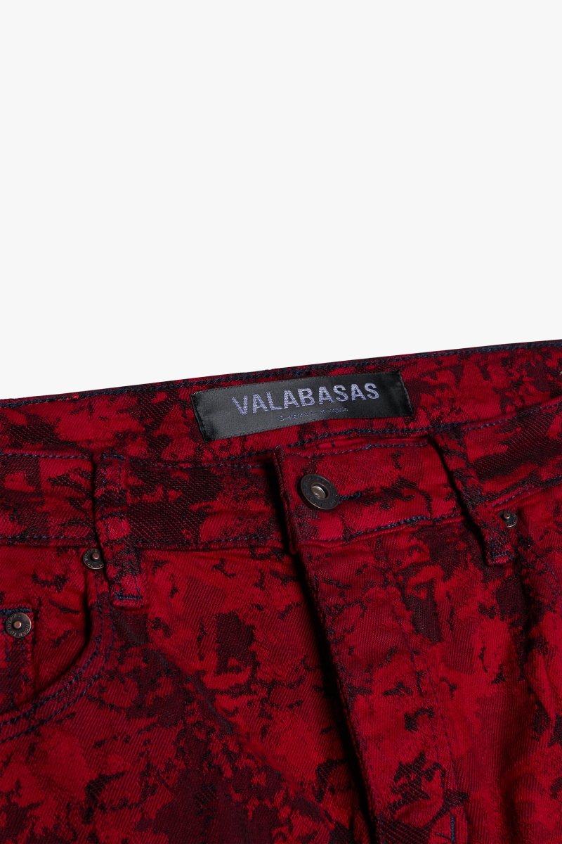 "RANGER" BAGGY DENIM JEAN VINTAGE RED DYEING - Valabasas