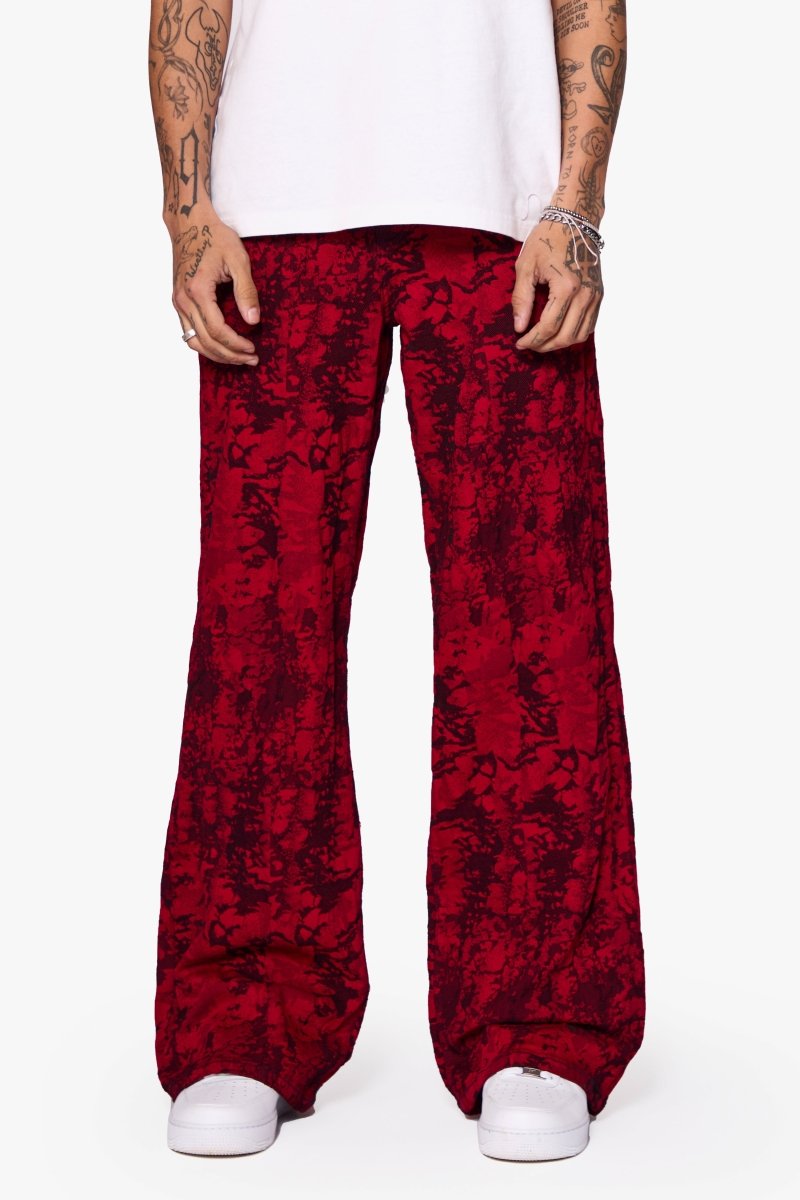 "RANGER" BAGGY DENIM JEAN VINTAGE RED DYEING - Valabasas