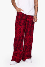 Jean baggy vintage teinté rouge « RANGER »