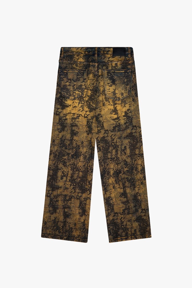 "RANGER" BAGGY DENIM JEAN VINTAGE YELLOW DYEING - Valabasas