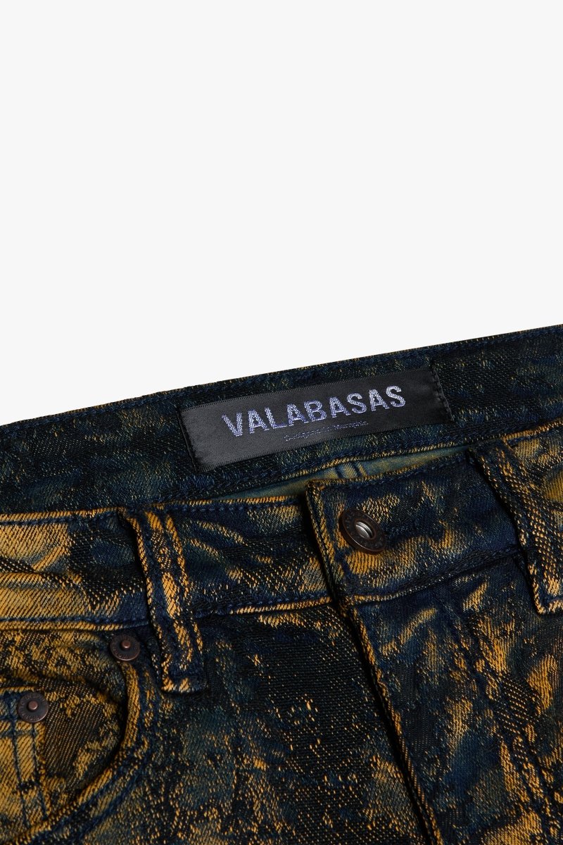 "RANGER" BAGGY DENIM JEAN VINTAGE YELLOW DYEING - Valabasas