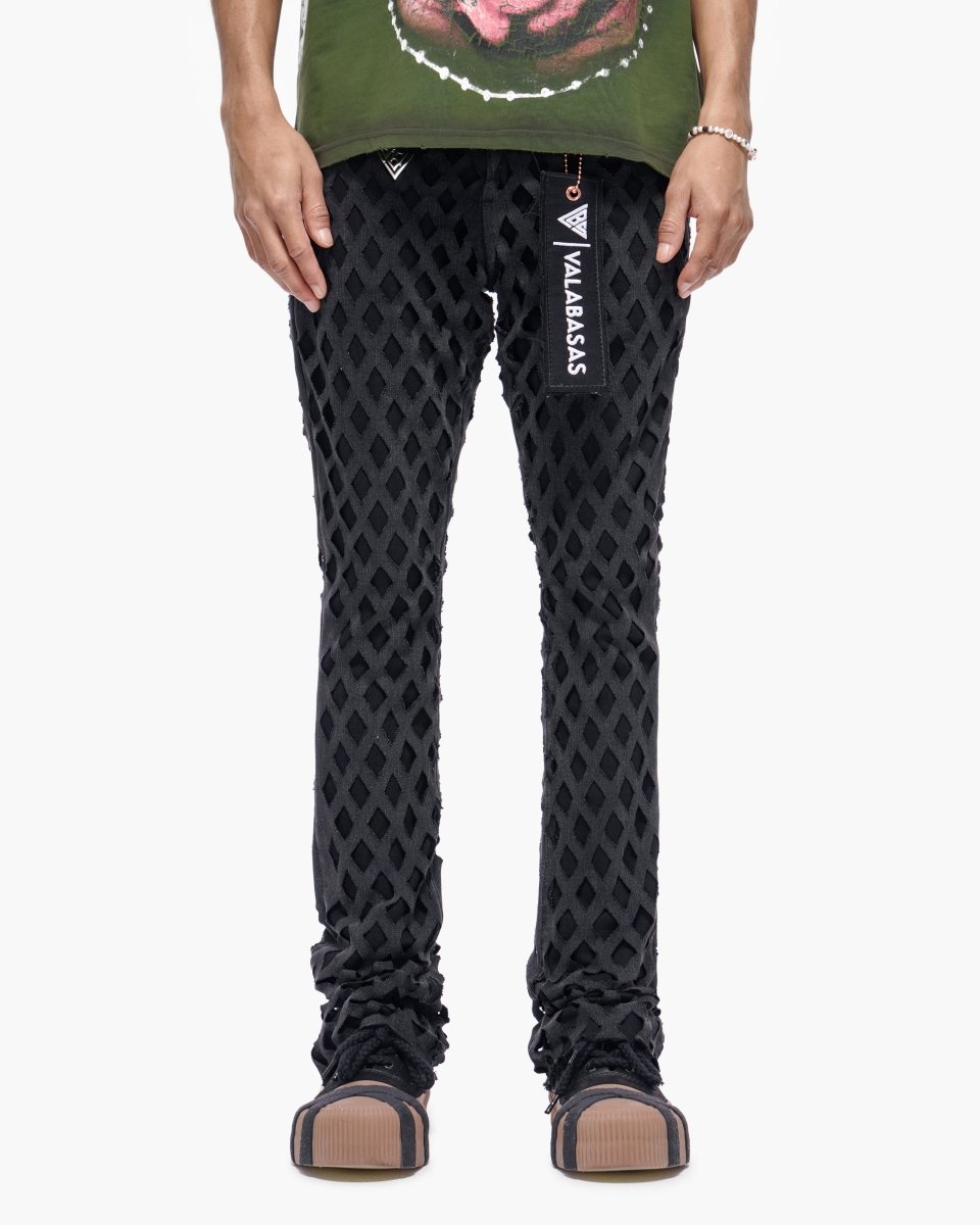 Ransom Black Stacked Jeans - Valabasas