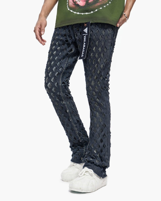 Ransom Dirty Blue Stacked Jeans - Valabasas