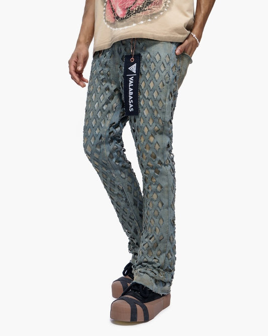 Ransom Dirty Vintage Stacked Jeans - Valabasas