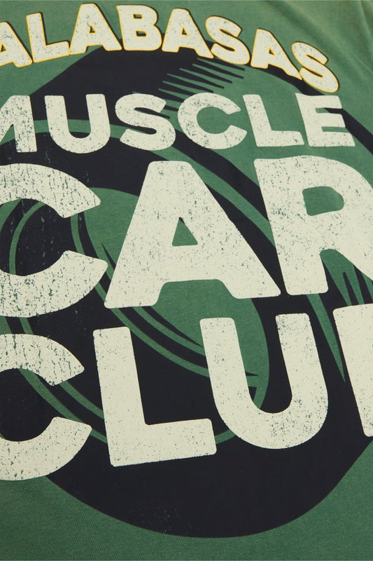 "RARE WORLD/SNAKED" TEE VINTAGE GRASS GREEN - Valabasas