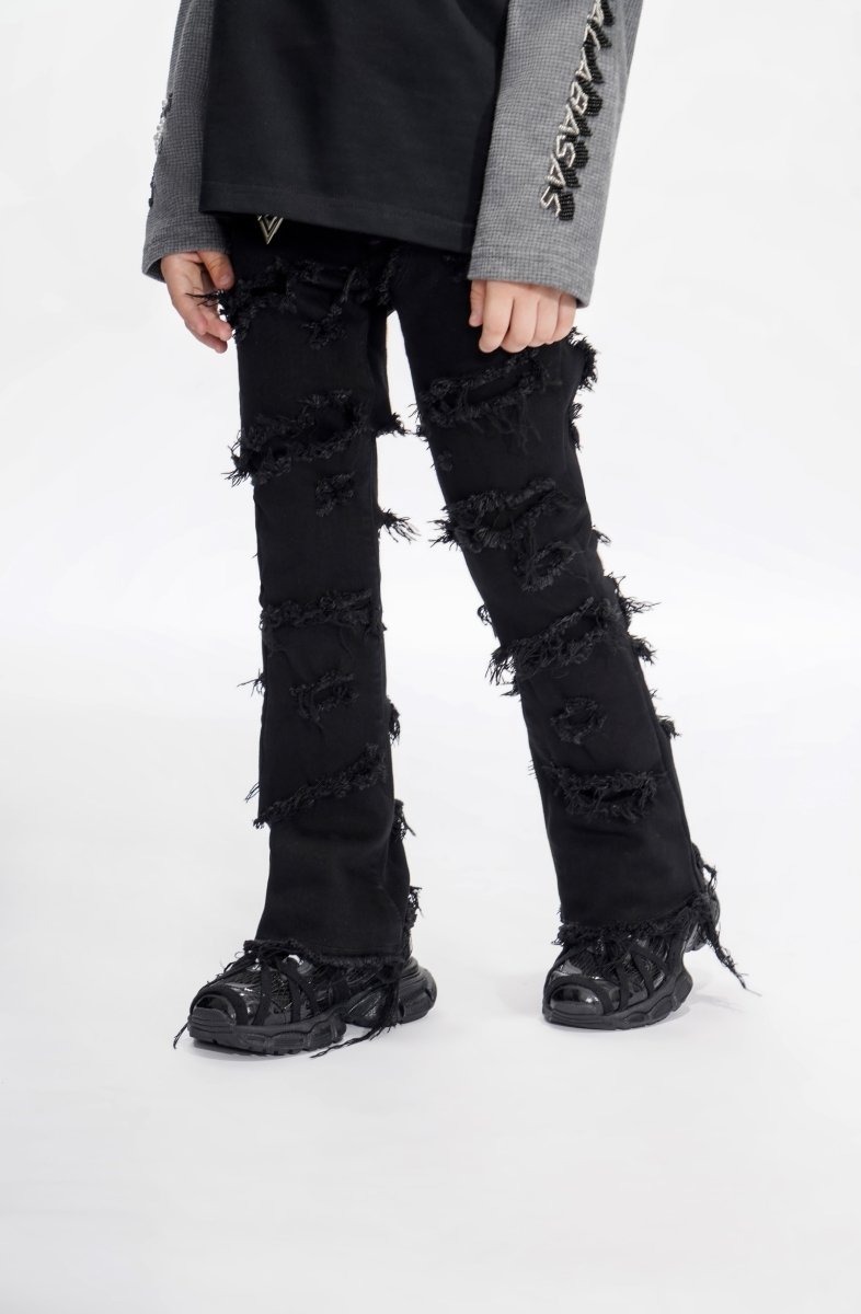 Ravel Kids Black Stacked Jean - Valabasas
