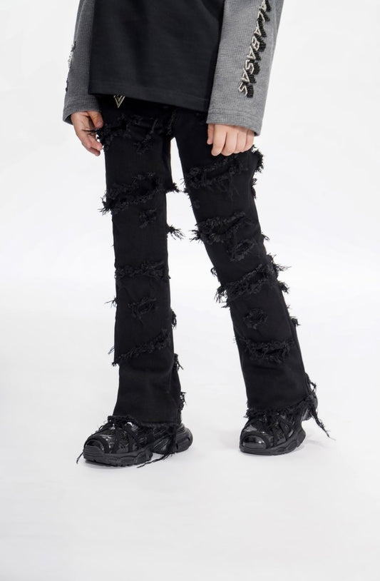 Ravel Kids Black Stacked Jean - Valabasas