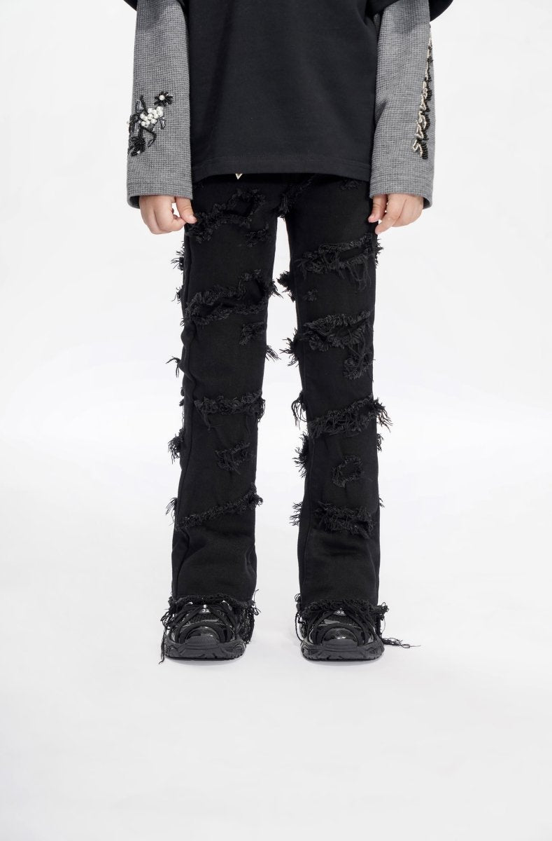Ravel Kids Black Stacked Jean - Valabasas