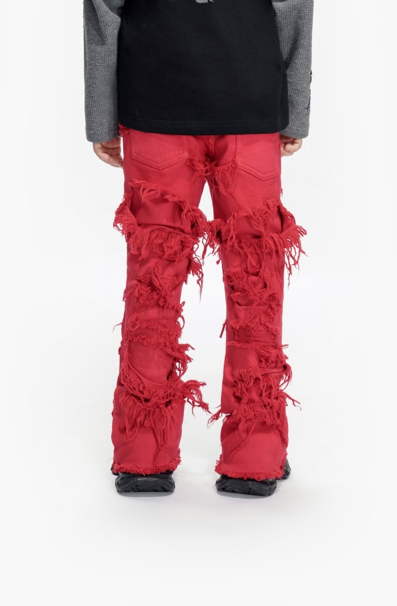 Ravel Kids Red Stacked Jean - Valabasas