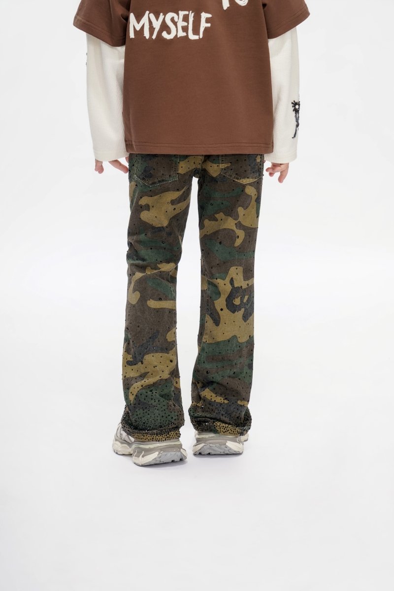 Recon Kids Foilage Green Stacked Jeans