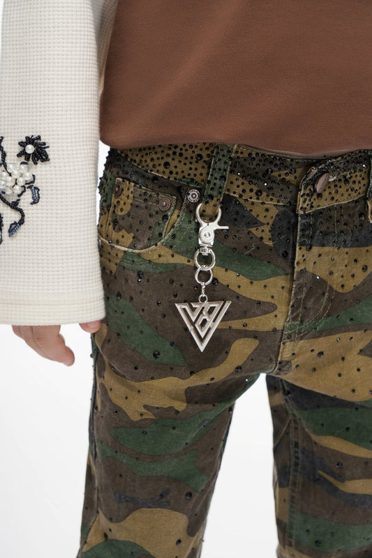 Recon Kids Foilage Green Stacked Jeans - Valabasas