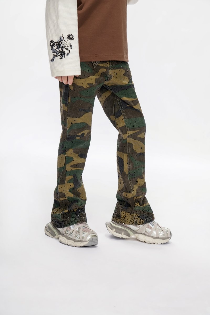 Recon Kids Foilage Green Stacked Jeans - Valabasas