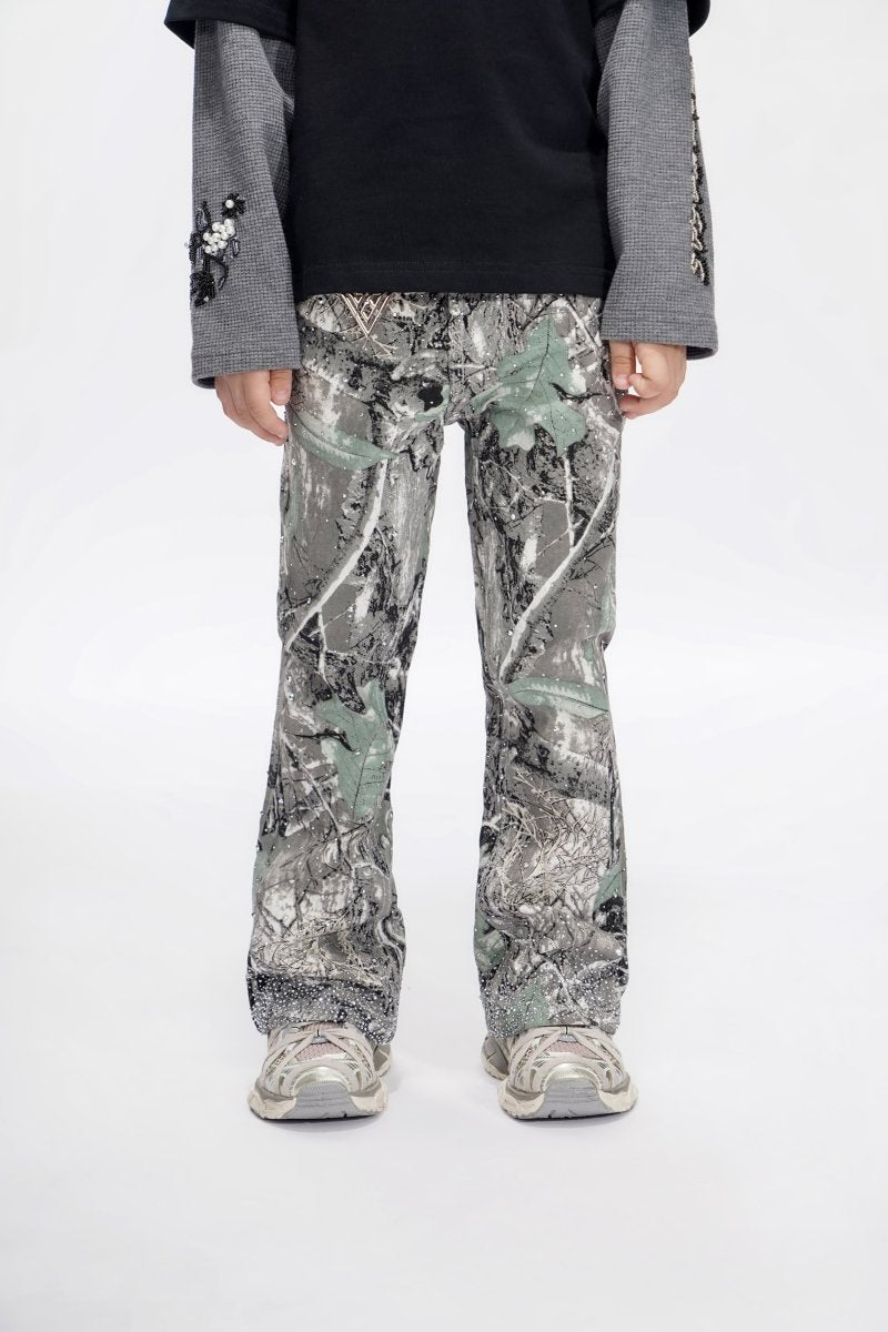 Recon Kids Grey Forest Stacked Jeans - Valabasas