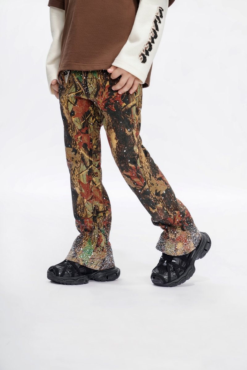 Recon Kids Leaf Camo Stacked Jeans - Valabasas