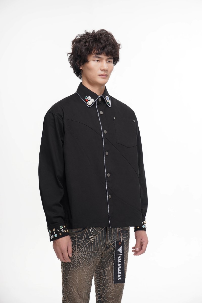 Regalia Black Button Down - Valabasas