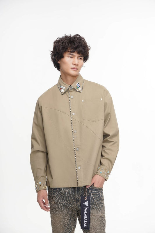 Regalia Khaki Button Down - Valabasas