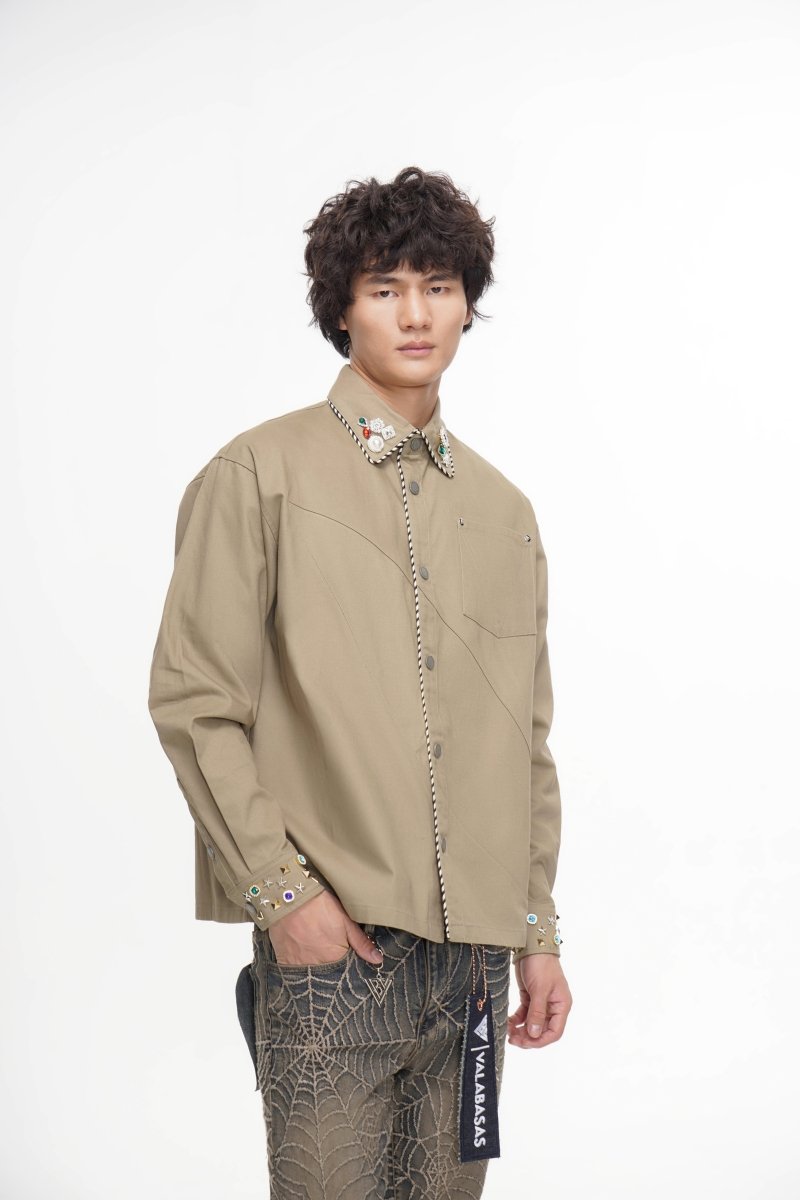 Regalia Khaki Button Down - Valabasas