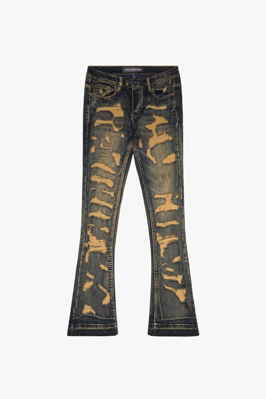 "REGIONS" STACKED FLARE DIRTY VINTAGE WASH - Valabasas