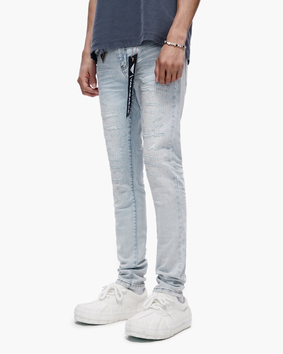 Repair Skinny Denim Light Blue Wash - Valabasas