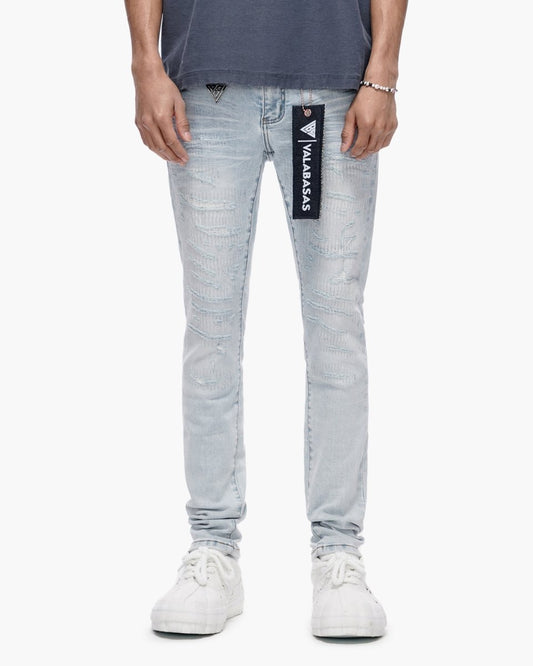 Repair Skinny Denim Light Blue Wash - Valabasas
