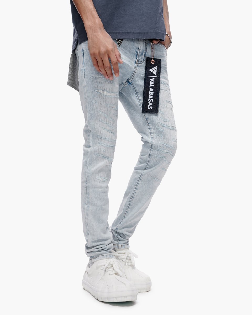 Repair Skinny Denim Light Blue Wash - Valabasas