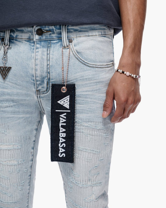 Repair Skinny Denim Light Blue Wash - Valabasas