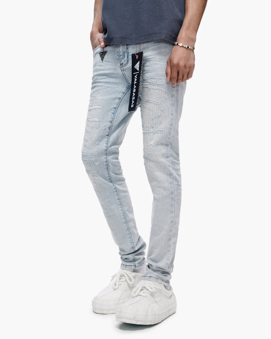 Repair Skinny Denim Light Blue Wash - Valabasas
