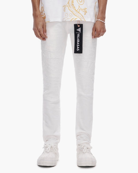 【新品】 VALABASAS スキニー ホワイト サイズ28 早い者勝ち‼️ Repair Skinny White – Valabasas