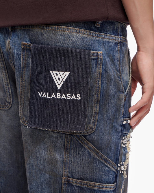Resident Denim Shorts Dirty Blue - Valabasas