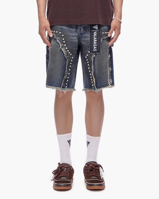 Resident Denim Shorts Dirty Blue - Valabasas