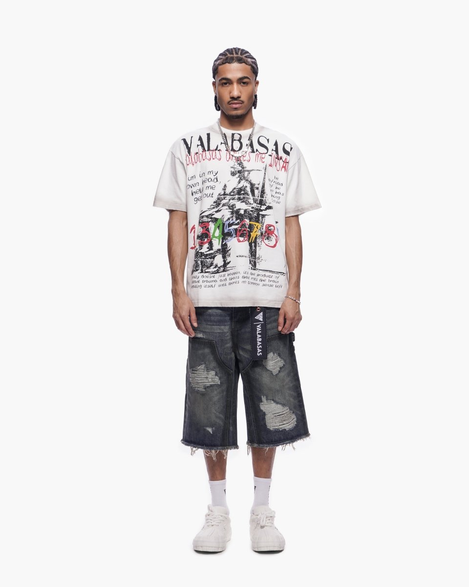 Revolt Dirty Blue Jorts - Valabasas