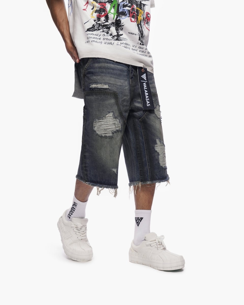 Revolt Dirty Blue Jorts - Valabasas