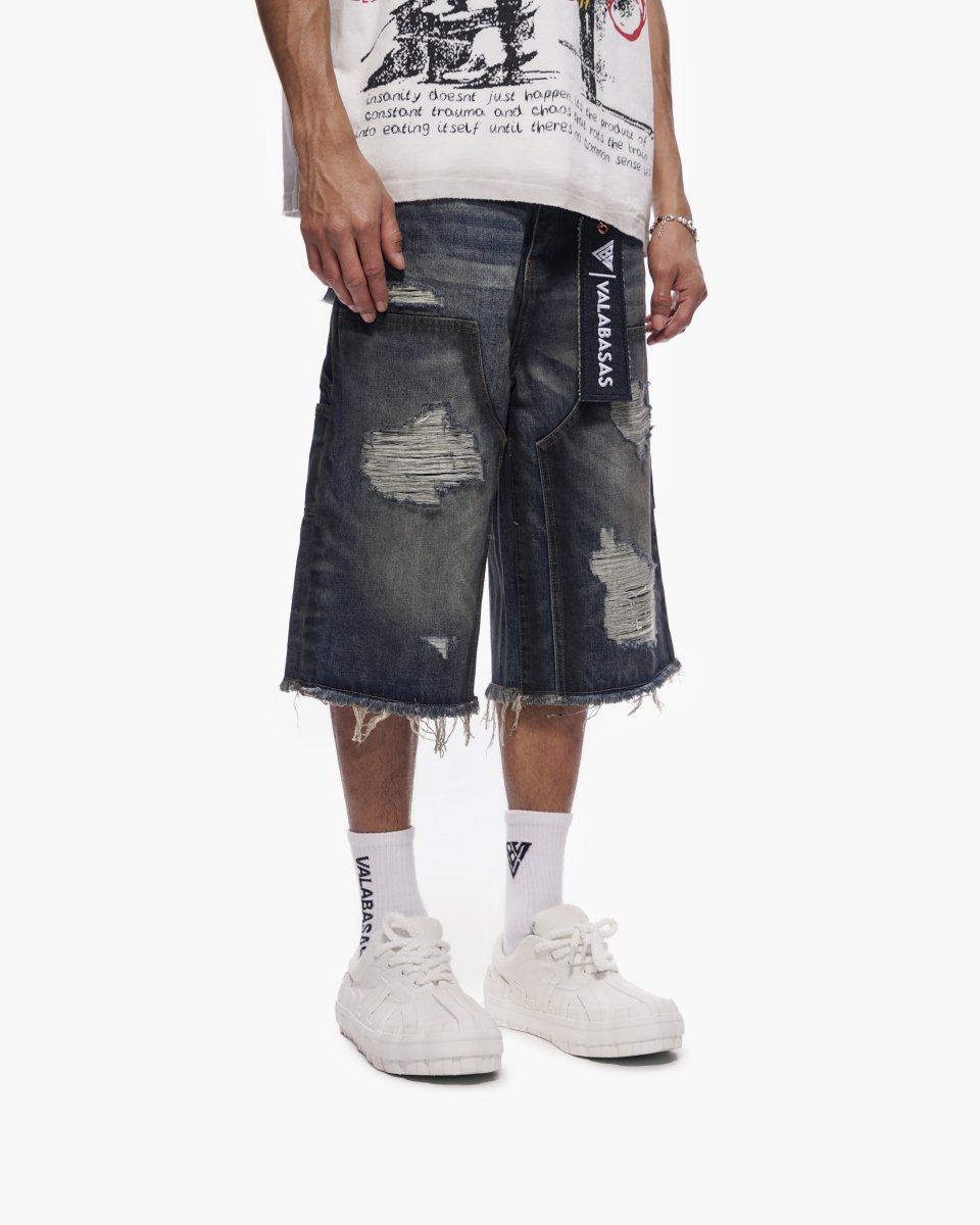 Revolt Dirty Blue Jorts - Valabasas