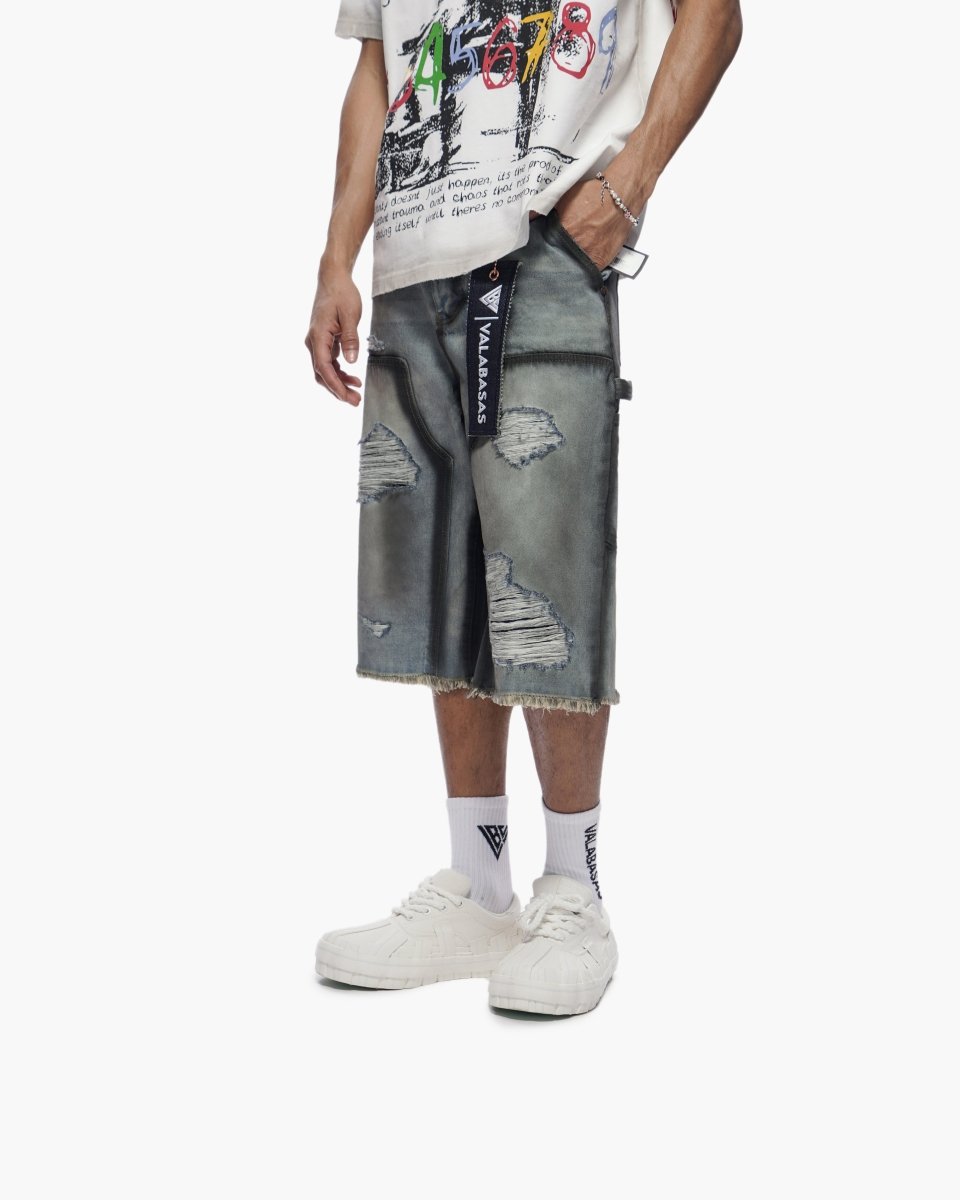 Mario Randy Jorts Revolt Dirty Lt. Blue Jorts – Valabasas