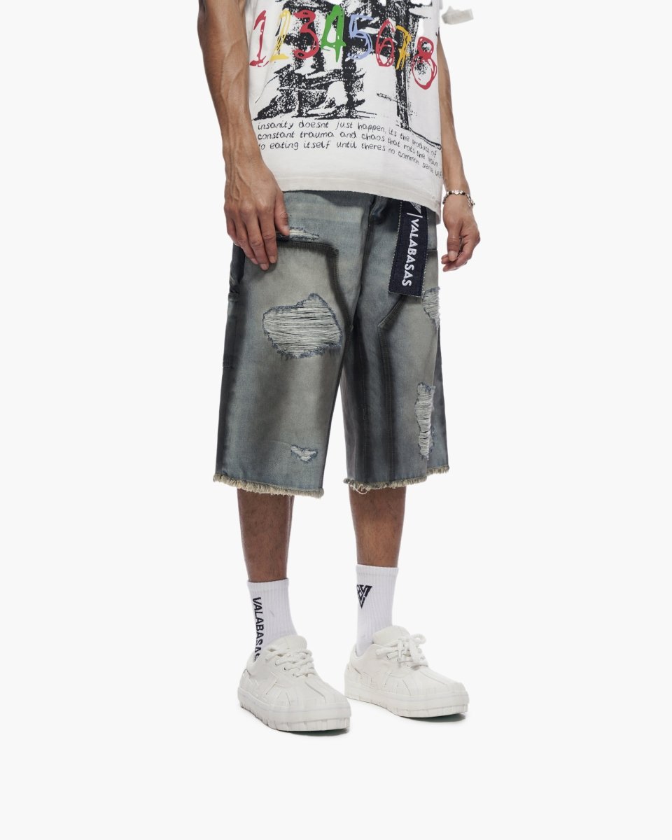 Revolt Dirty Lt. Blue Jorts - Valabasas