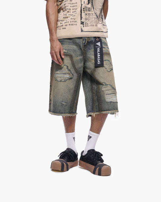 Revolt Dirty Vintage Washed Jorts - Valabasas