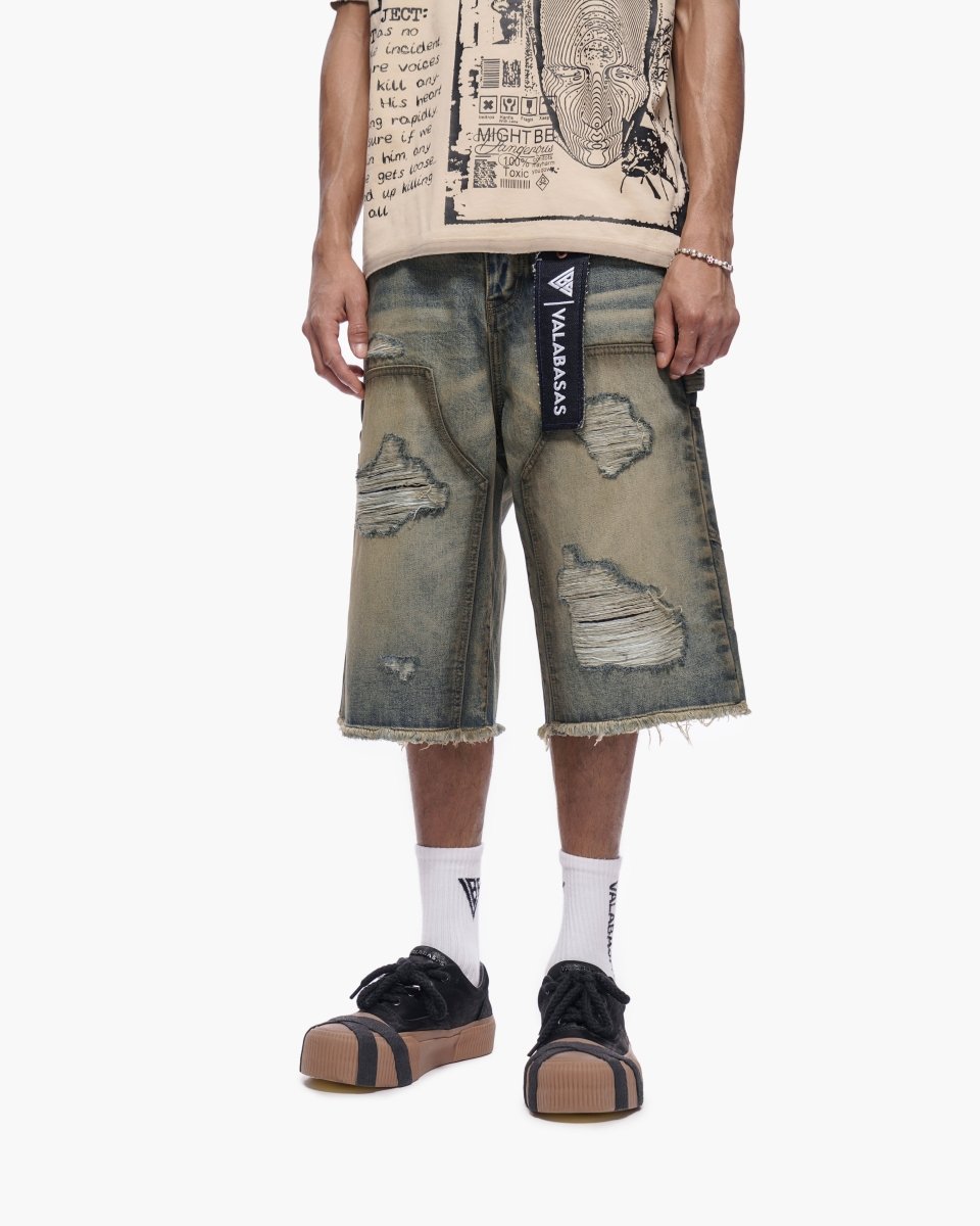 Revolt Dirty Vintage Washed Jorts - Valabasas