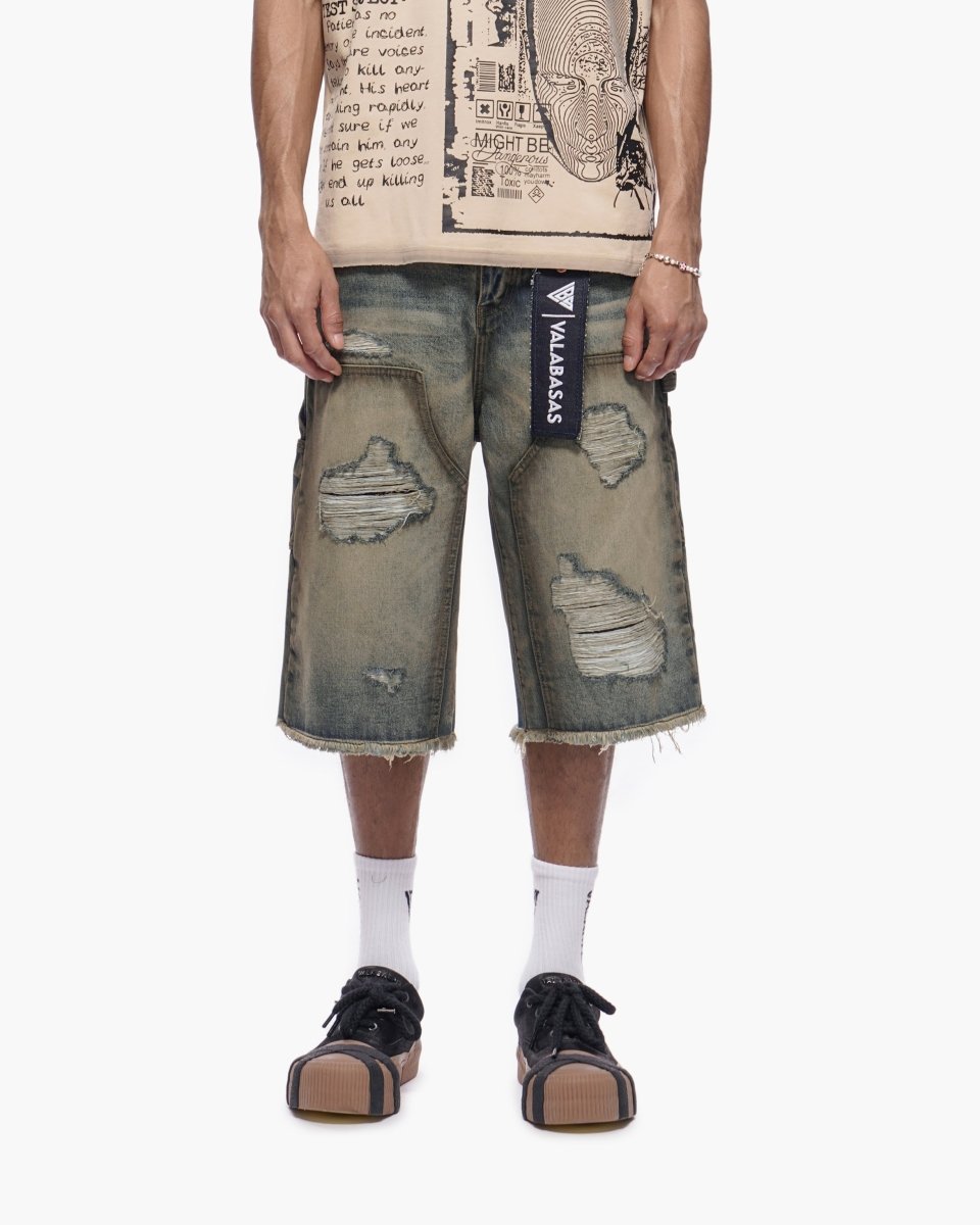 Revolt Dirty Vintage Washed Jorts - Valabasas