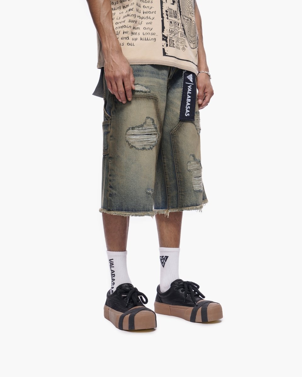 Revolt Dirty Vintage Washed Jorts - Valabasas