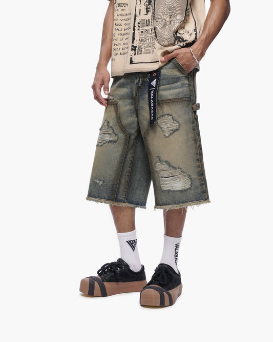 Revolt Dirty Vintage Washed Jorts - Valabasas