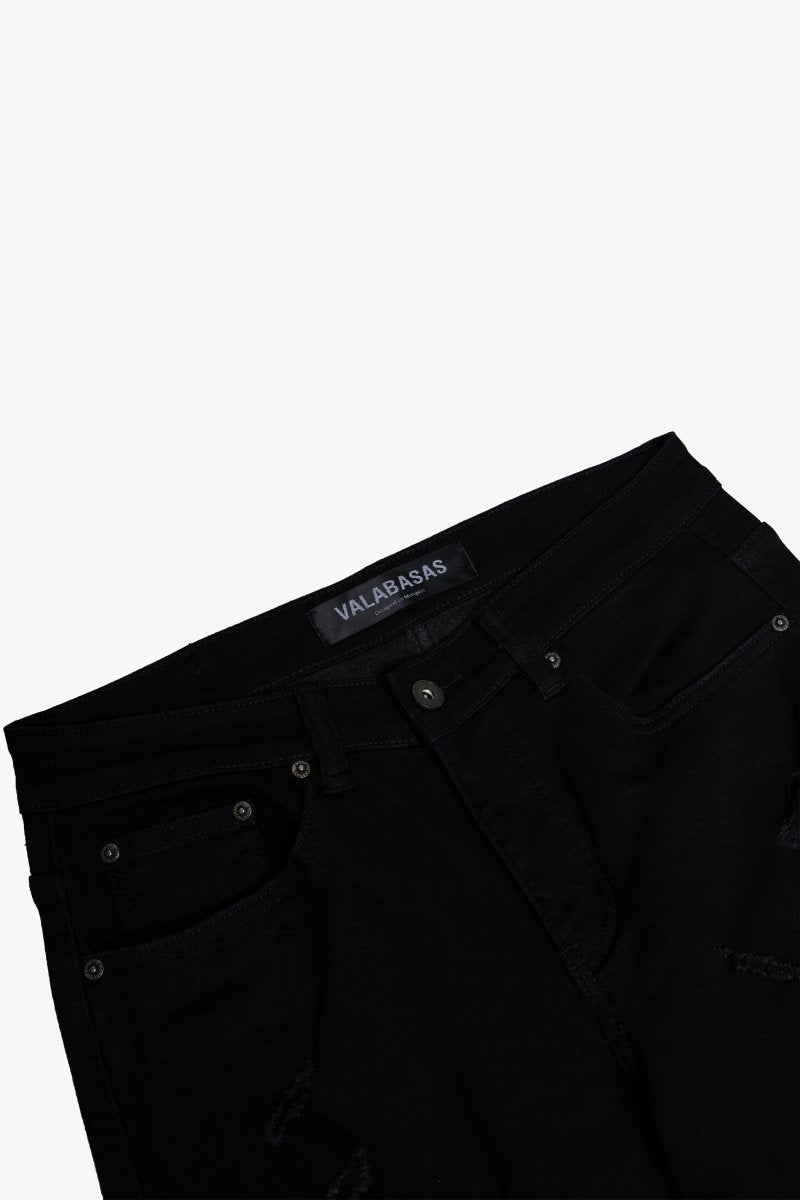 "RIFT" BLACK BAGGY DEMIN JEAN