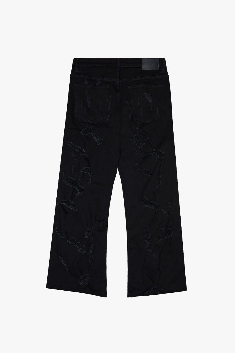 "RIFT" BLACK BAGGY DEMIN JEAN