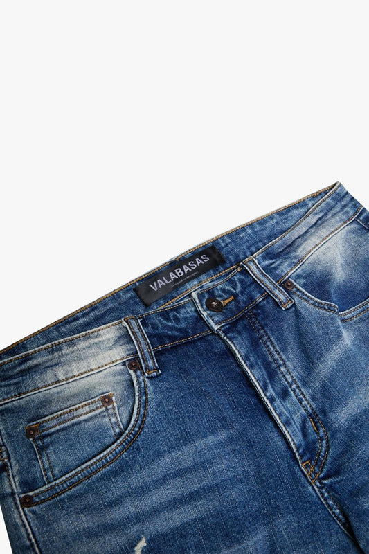 "RIFT" BAGGY DENIM JEAN BLUE WASH - Valabasas
