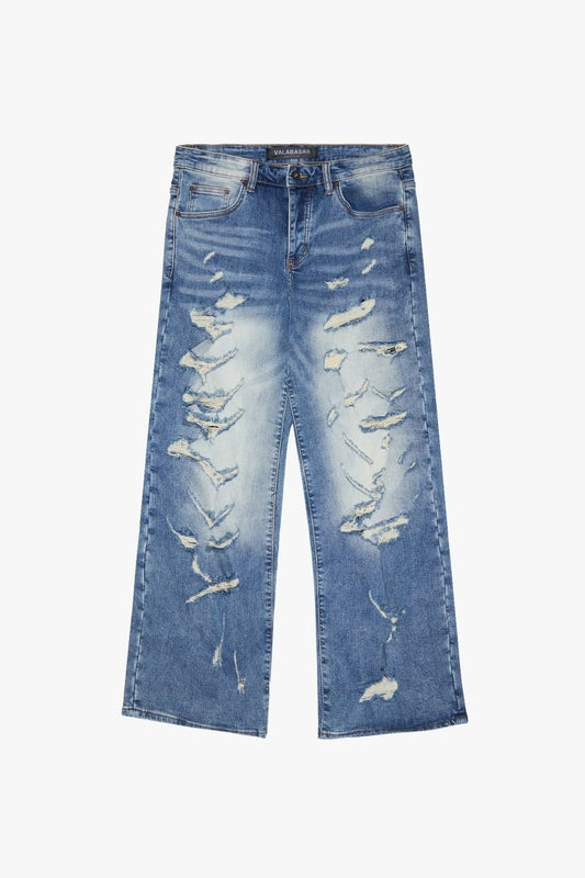 "RIFT" BAGGY DENIM JEAN BLUE WASH - Valabasas